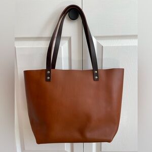 Portland Leather Goods Brown Leather Tote Bag
